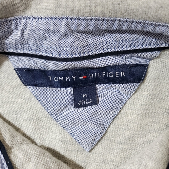 Tommy Hilfiger Men's Grey Long Sleeve Polo Shirt - Picture 6 of 7